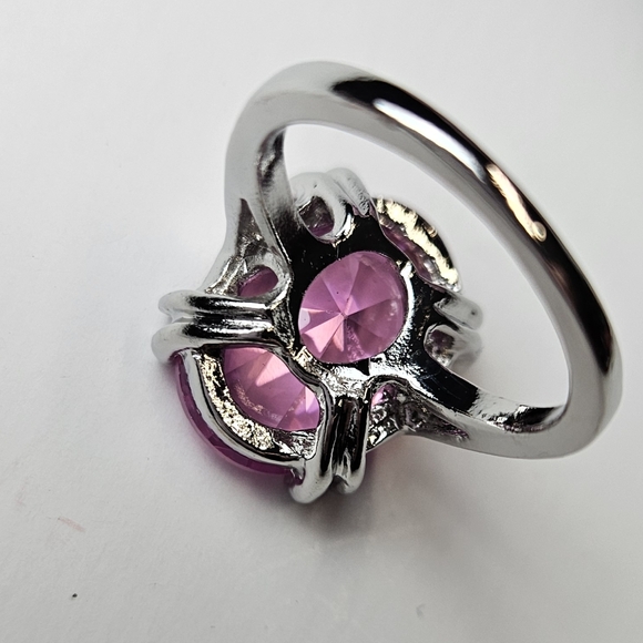 Pink Ring-Silver tone(NWOT) - Picture 6 of 8